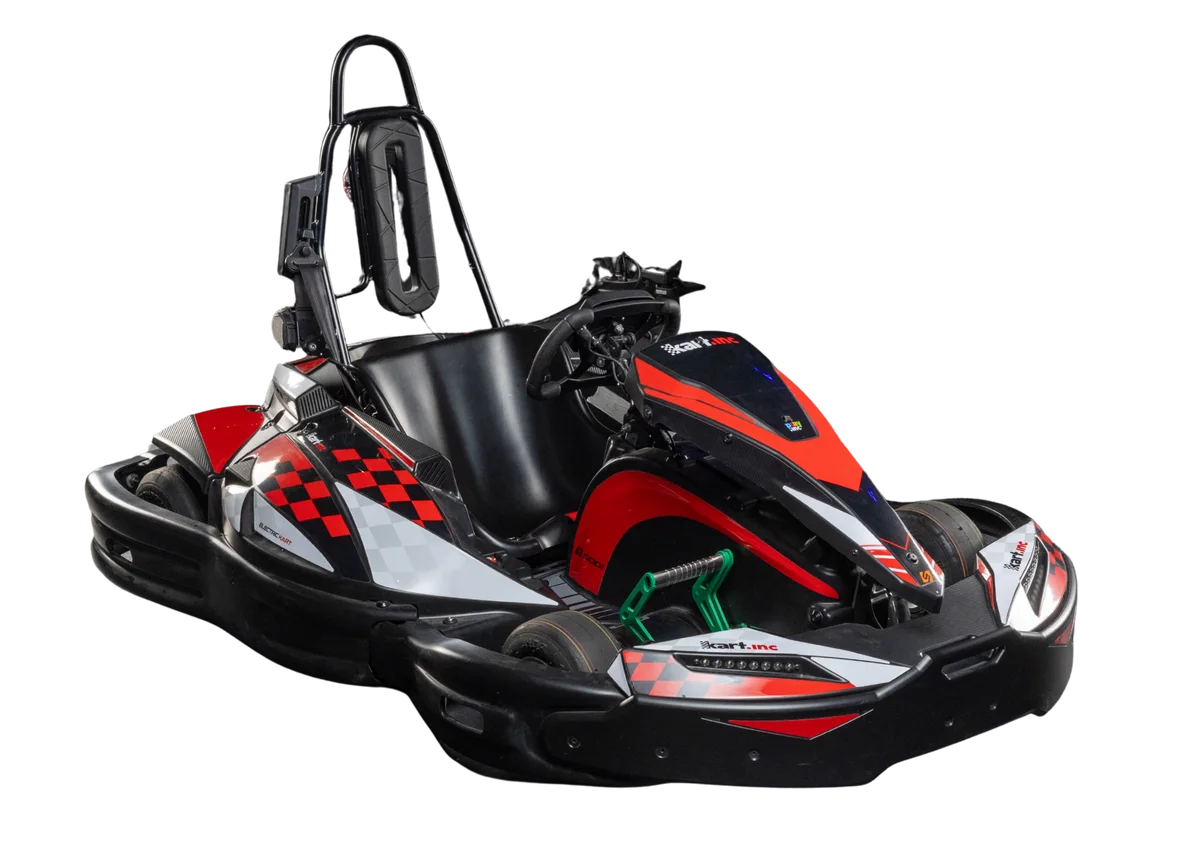 A SODI RSX2 electric race kart photographed side-on