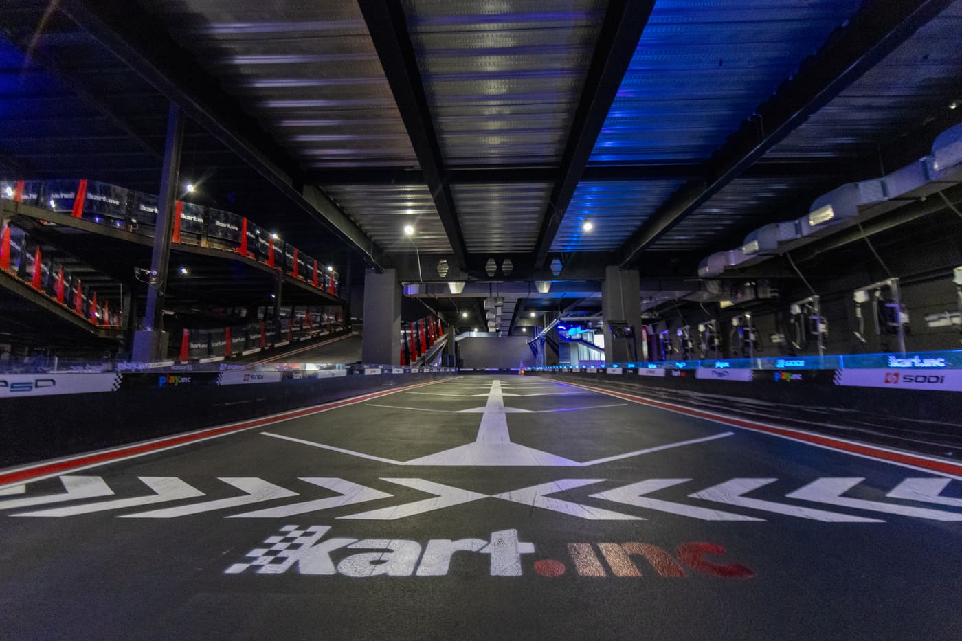 The Kart.inc start-finish straight seen from above